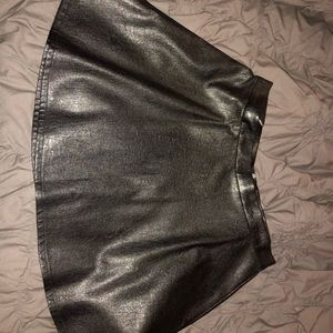 Leather skirt high waisted